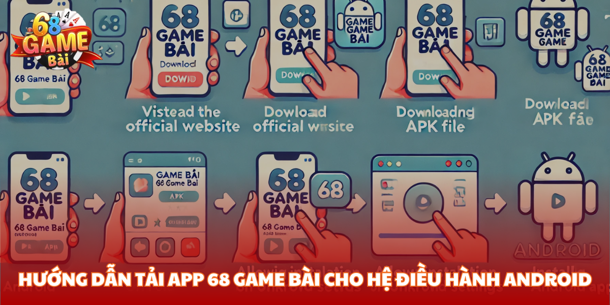 Hướng dẫn tải app 68 Game Bài cho hệ điều hành Android